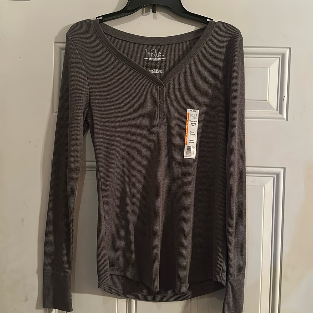Thermal Harley tee long sleeve semi-fitted Medium (8-10)